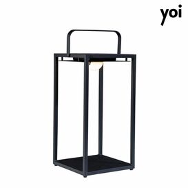 Schwarze Aluminium Laterne f�r leuchtende Gartendekoration - Linterna