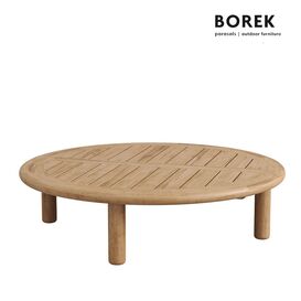 Runder Couchtisch aus massivem Teakholz f�r Garten und Terrasse - Bassano Couchtisch / 28x110cm (HxDm)