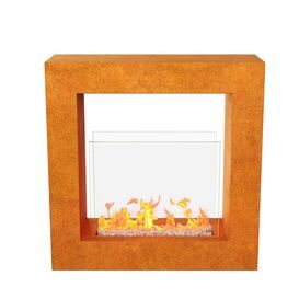 Outdoor Bioethanol-Kamin aus Cortenstahl f�r...