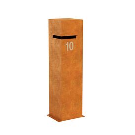 Corten Postfach Hochwertiger Outdoor-Briefkasten mit edler Rostoptik