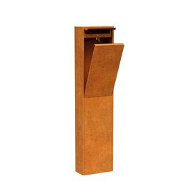 Cortenstahl Briefkasten - hoher Standbriefkasten f�r...