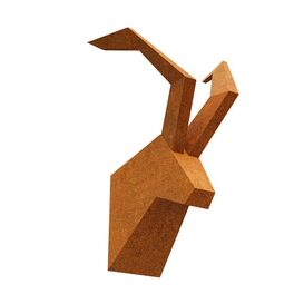 Steinbock Kopf aus Cortenstahl eindrucksvolle Wanddeko in...