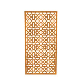 Design Sichtschutz aus Corten geometrisches Lasermuster