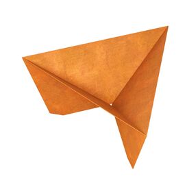 Dreieckige Corten Feuerschale mit Rostpatina