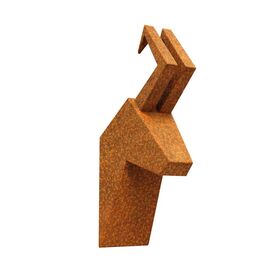 Corten Ziegenkopf Figur stylische Metall Wandskulpturf�r...