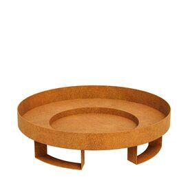 Schlichte Feuerschale aus Corten - rund & Rostpatina