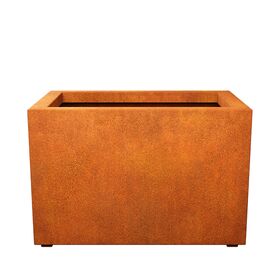 Gro�es Pflanzgef�� aus Cortenstahl rechteckig, elegant &...