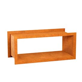 Rechteckiges Cortenstahl-Regal stilvolles Outdoor-Element...