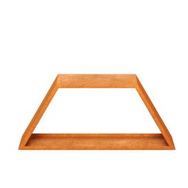 Trapezf�rmiges Corten Regal f�r Pflanzen, Holz & Gartendeko