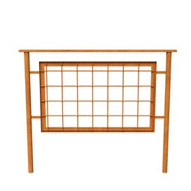 Moderner Corten Zaun stilvolle Abgrenzung in warmer...