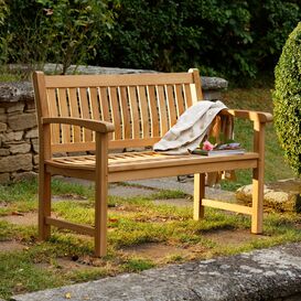 Deluxe Teakholz Gartenbank stabil, ergonomisch & langlebig