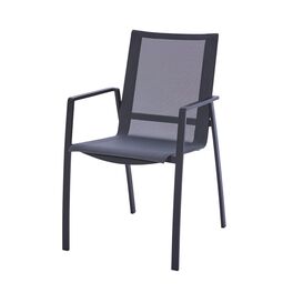 Zeitloser Outdoor Designstuhl mit Edelstahlrahmen