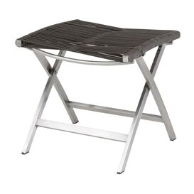 Eleganter Garten Fu�hocker mit Edelstahl Gestell - klappbar