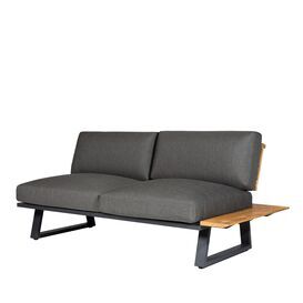 Moderne Gartenlounge Bank aus Aluminium & Teakholz...