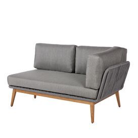 Moderne Loungebank aus Aluminium, Rope & Teakholz inkl....
