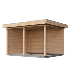 Elegante Premium Flachdach-Veranda 388x300cm als...