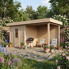 Traumhaftes Premium Gartenhaus aus Holz 250x250cm zur...