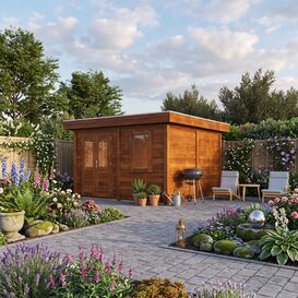 XL Qualit�ts-Gartenhaus aus Holz 388x388cm als...