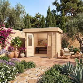 Wundersch�nes Premium Blockhaus 300x240cm f�r den Garten...