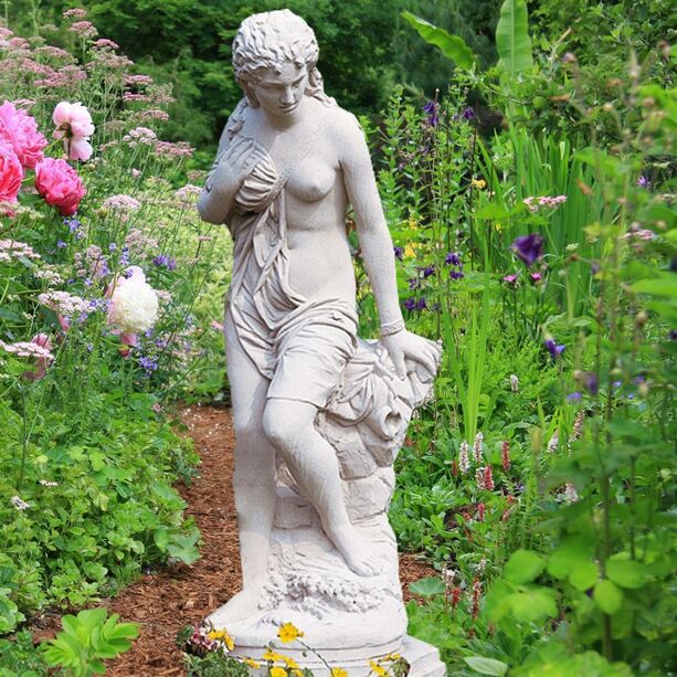 Stein Garten Skulptur mit Frau - Syno Kepheus / Sand