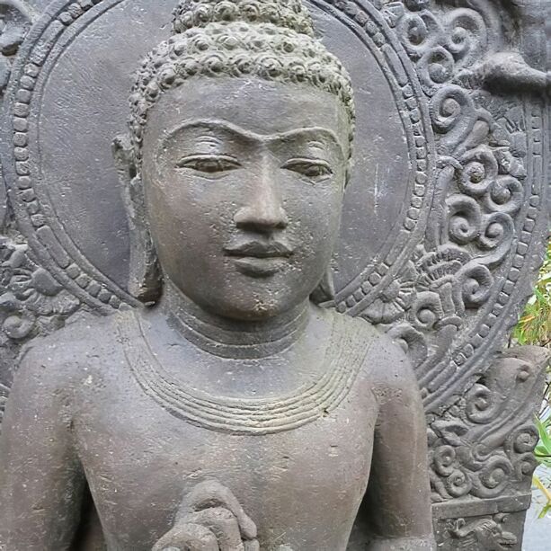 Große Buddha Figur sitzend als Relief für die Wand - Seti