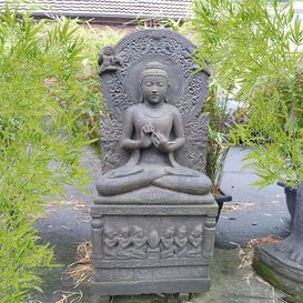 Groe Buddha Figur sitzend als Relief fr die Wand - Seti