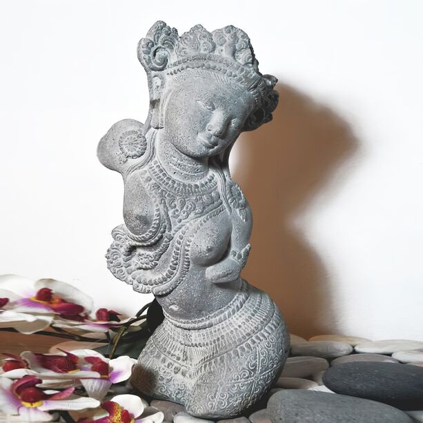 Edle Shiva Torso Deko Steinfigur in Natur Steinguss