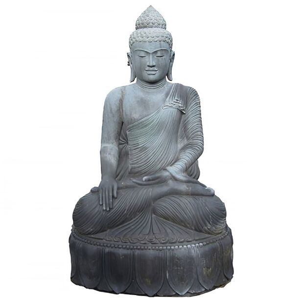 Buddha Skulptur sitzend aus Naturstein