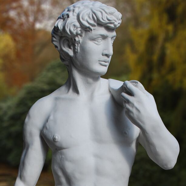 David - Michelangelo Statue aus Stein / Portland wei
