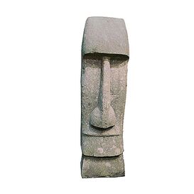 Osterinsel Tiki Kopf Moai Skulptur Naturstein Unikat -...