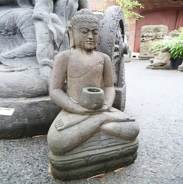Wertvolle Sitzende Buddhafigur aus Stein Unikat