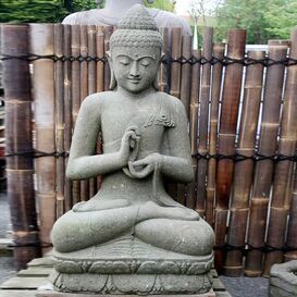 Meditative  Buddha Figur - Unikat Handarbeit - Kuching