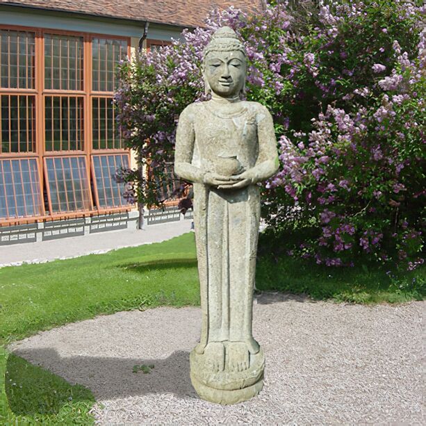 Stehende Budda Skulptur als Naturstein-Unikat - Joshita