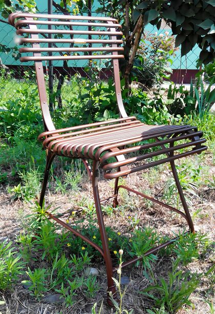 Antik nostalgischer Garten Stuhl aus Eisen - Ambre