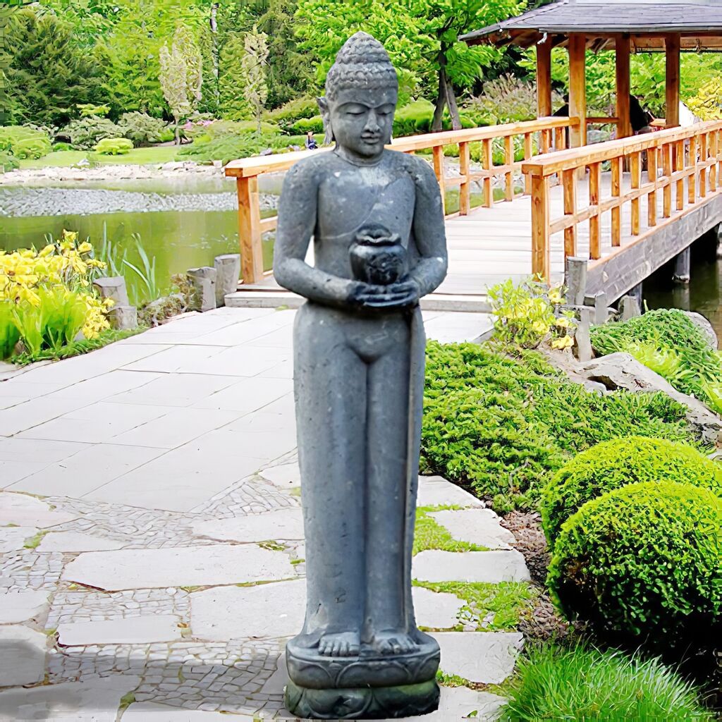Buddha Figur Garten Gro